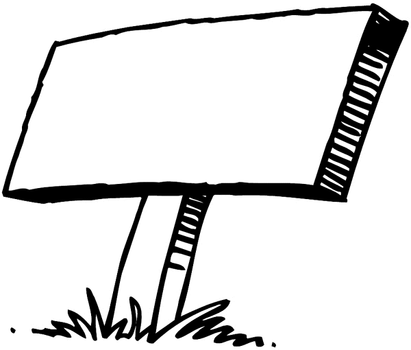 Blank Yard Signs White Gold